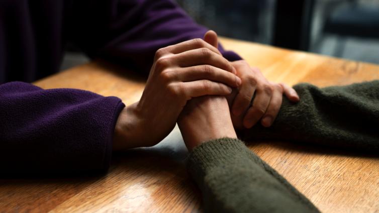 People holding hands